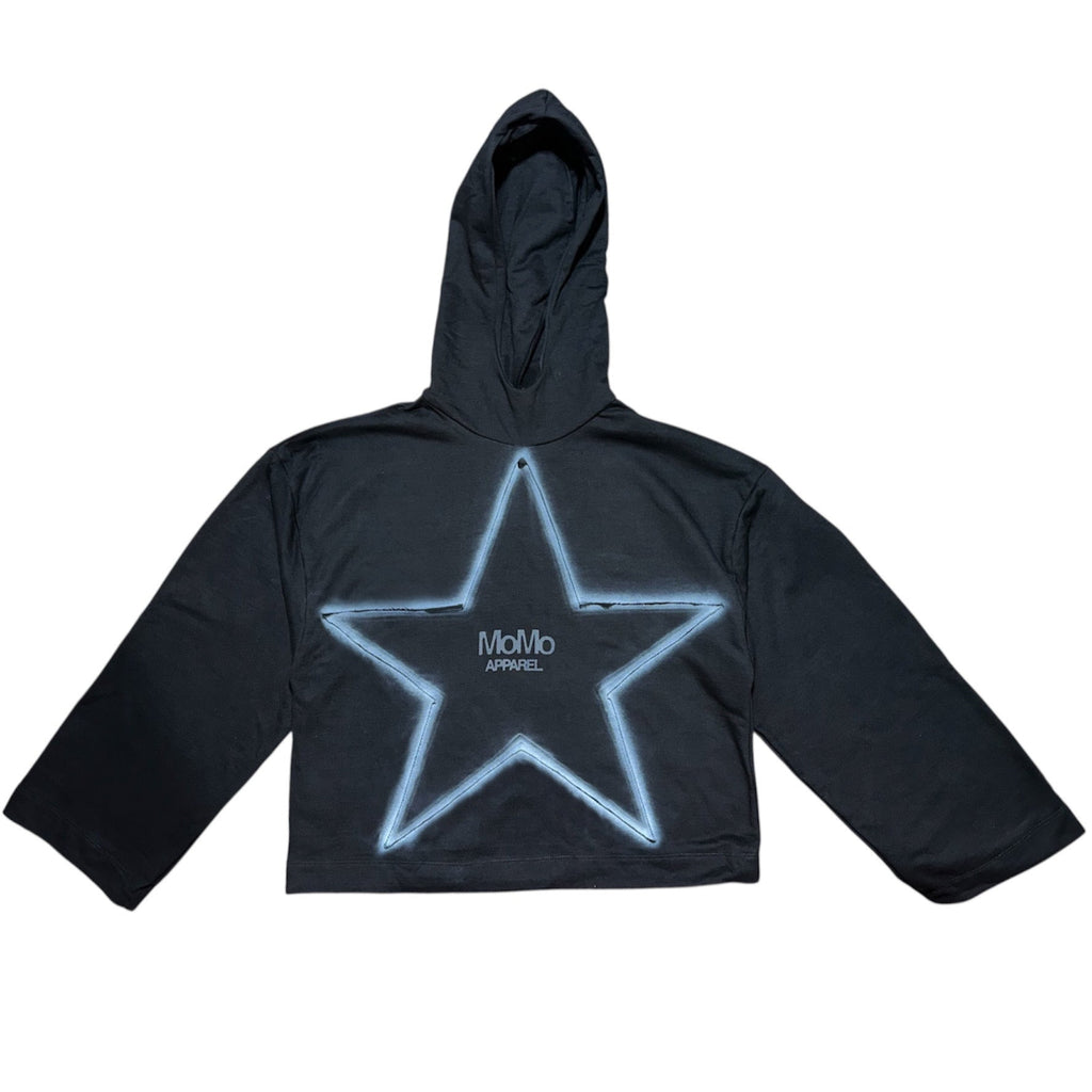 Hoodie Negra Pesada MoMo Apparel