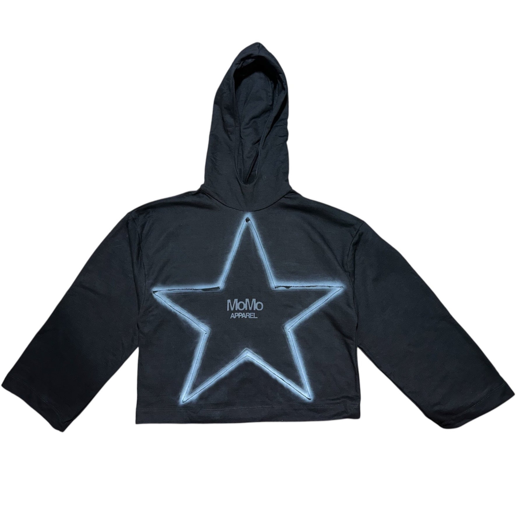 Hoodie Negra Pesada MoMo Apparel